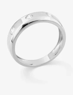 Bague or blanc 375 ‰ et diamants synthétiques 0,30 ct serti clos SO OR