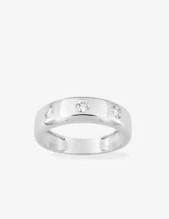 Bague or blanc 375 ‰ et diamants synthétiques 0,45 ct serti clos SO OR