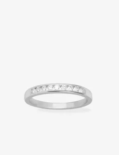 Bague or blanc 750 ‰ et oxyde de zirconium 0,18 ct SO OR