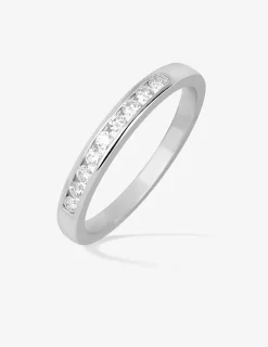 Bague or blanc 750 ‰ et oxyde de zirconium 0,18 ct SO OR