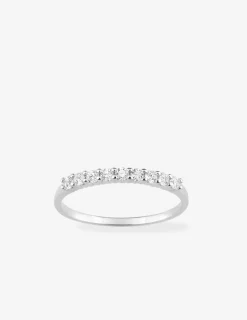 Bague or blanc 750 ‰ et oxyde de zirconium 0,26 ct serti griffes SO OR