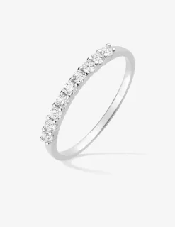 Bague or blanc 750 ‰ et oxyde de zirconium 0,26 ct serti griffes SO OR