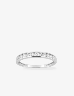 Bague or blanc 750 ‰ et oxyde de zirconium 0,70 ct SO OR