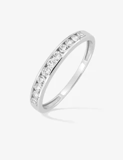 Bague or blanc 750 ‰ et oxyde de zirconium 0,70 ct SO OR