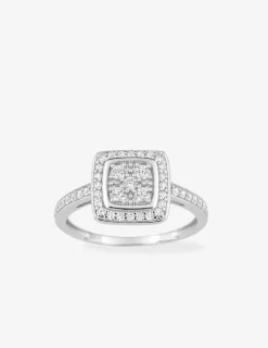 Bague or blanc 750 ‰, oxyde de zirconium SO OR