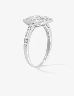 Bague or blanc 750 ‰, oxyde de zirconium SO OR