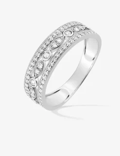 Bague or blanc 375‰ et oxyde de zirconium SO OR