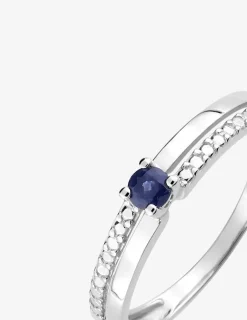 Bague or blanc 375‰ et saphir SO OR