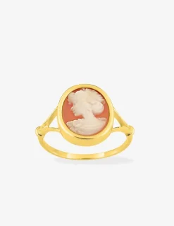 Bague or jaune 750 ‰ et camée SO OR