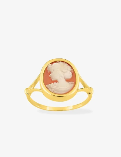 Bague or jaune 750 ‰ et camée SO OR