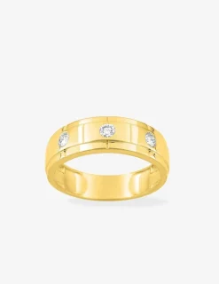 Bague or jaune 375 ‰ et diamants synthétiques 0,30 ct serti clos SO OR