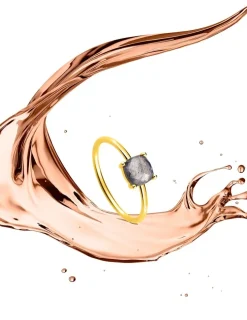 Bague or jaune 750 ‰ et labradorite SO OR