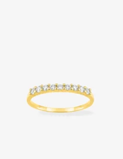 Bague or jaune 750 ‰ et oxyde de zirconium 0,26 ct SO OR