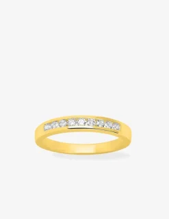 Bague or jaune 750 ‰ et oxyde de zirconium 0,26 ct SO OR