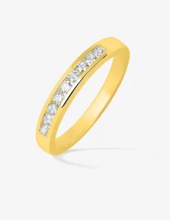 Bague or jaune 750 ‰ et oxyde de zirconium 0,26 ct SO OR