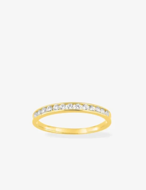 Bague or jaune 750 ‰ et oxyde de zirconium 0,45 ct SO OR
