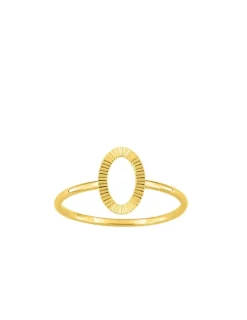 Bague or jaune 375 ‰ motif ovale SO OR
