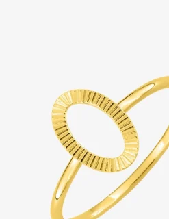 Bague or jaune 375 ‰ motif ovale SO OR