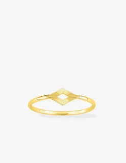 Bague or jaune 750 ‰ motif "losange" SO OR