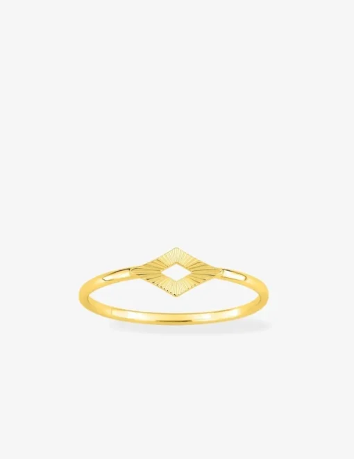 Bague or jaune 750 ‰ motif "losange" SO OR