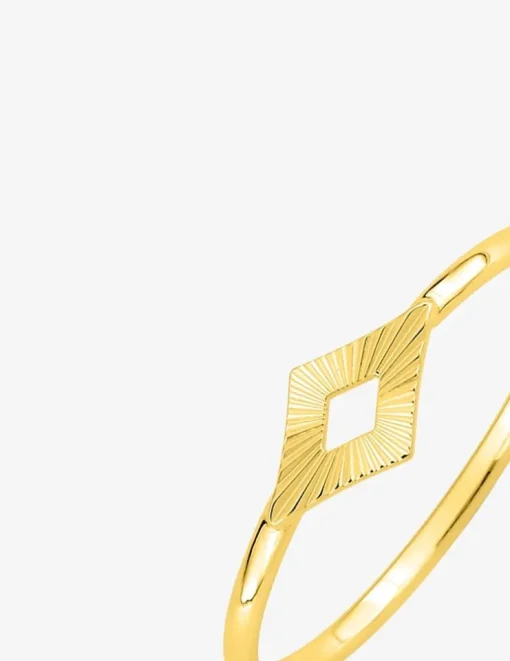 Bague or jaune 750 ‰ motif "losange" SO OR