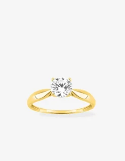 Bague or jaune 750 ‰, oxyde de zirconium 0,20 ct SO OR