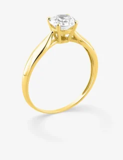Bague or jaune 750 ‰, oxyde de zirconium 0,20 ct SO OR