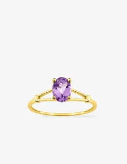 Bague or jaune 375‰, améthyste SO OR