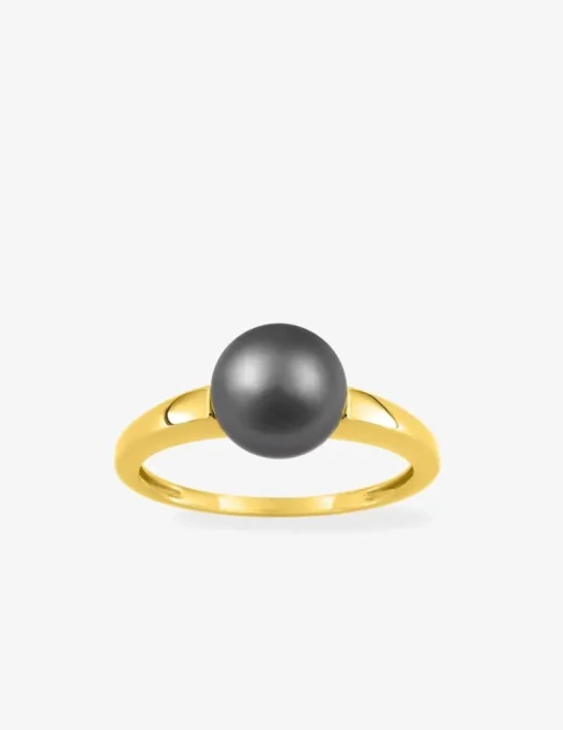 Bague or jaune 375‰ et perles 8 mm SO OR