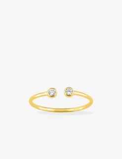 Bague or jaune 375‰ oxyde blanc SO OR