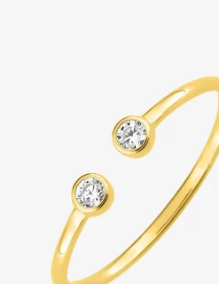 Bague or jaune 375‰ oxyde blanc SO OR
