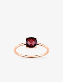 Bague or rose 750 ‰ et grenat SO OR