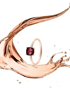 Bague or rose 750 ‰ et grenat SO OR
