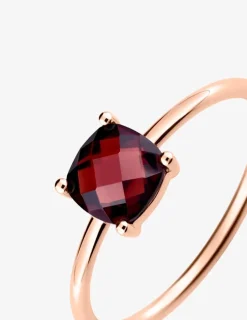 Bague or rose 750 ‰ et grenat SO OR
