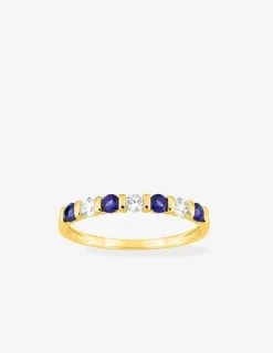 Bague plaquée or avec oxydes de zirconium blancs et bleus SO OR