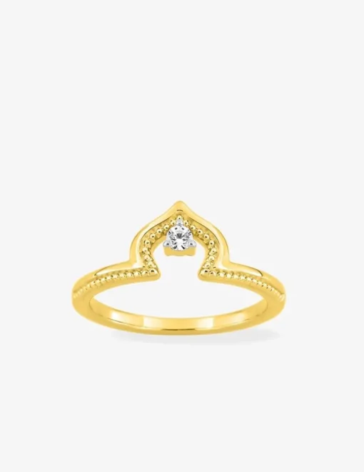 Bague plaquée or et oxyde blanc SO OR