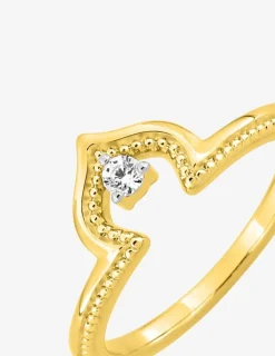 Bague plaquée or et oxyde blanc SO OR