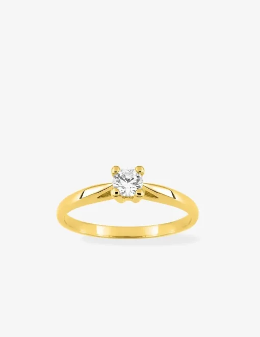 Bague plaquée or et oxydes de zirconium SO OR