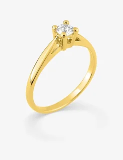 Bague plaquée or et oxydes de zirconium SO OR