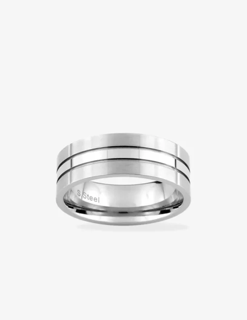 Bague pour homme en acier 8 mm SO OR