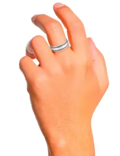 Bague pour homme en argent 925 ‰ rhodié SO OR