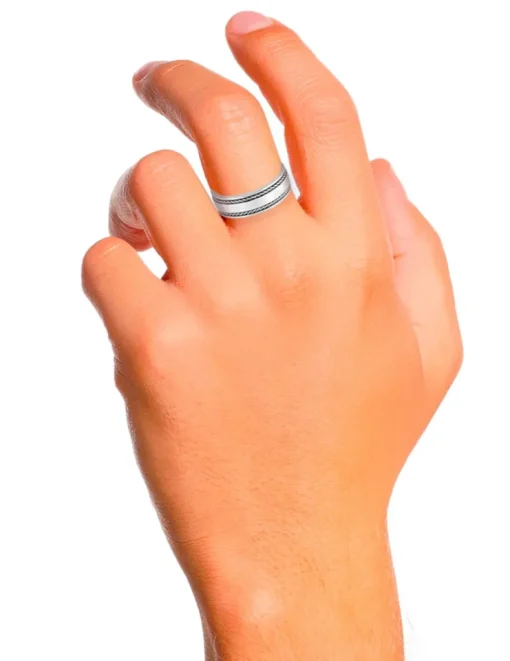 Bague pour homme en argent 925 ‰ rhodié SO OR