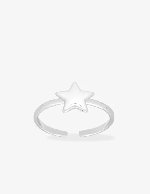 Bague réglable étoile argent 925‰ rhodié SO OR