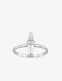 Bague royale en argent 925 ‰ rhodié et oxydes de zirconium SO OR