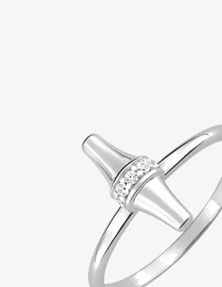 Bague royale en argent 925 ‰ rhodié et oxydes de zirconium SO OR