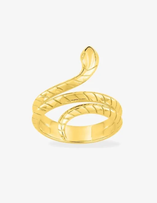 Bague serpent plaqué or SO OR
