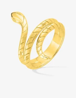 Bague serpent plaqué or SO OR