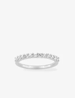 Bague serti griffes argent rhodié 925 ‰ et oxyde de zirconium 1,5 mm SO OR