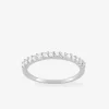 Bague serti griffes argent rhodié 925 ‰ et oxyde de zirconium 1 mm SO OR