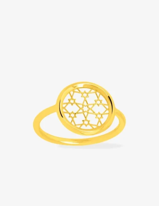 Bague Shéhérazade motif or jaune 750‰ SO OR